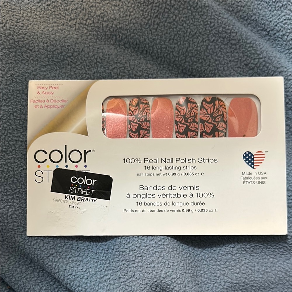 Color Street Black and Orange Press-On Nails